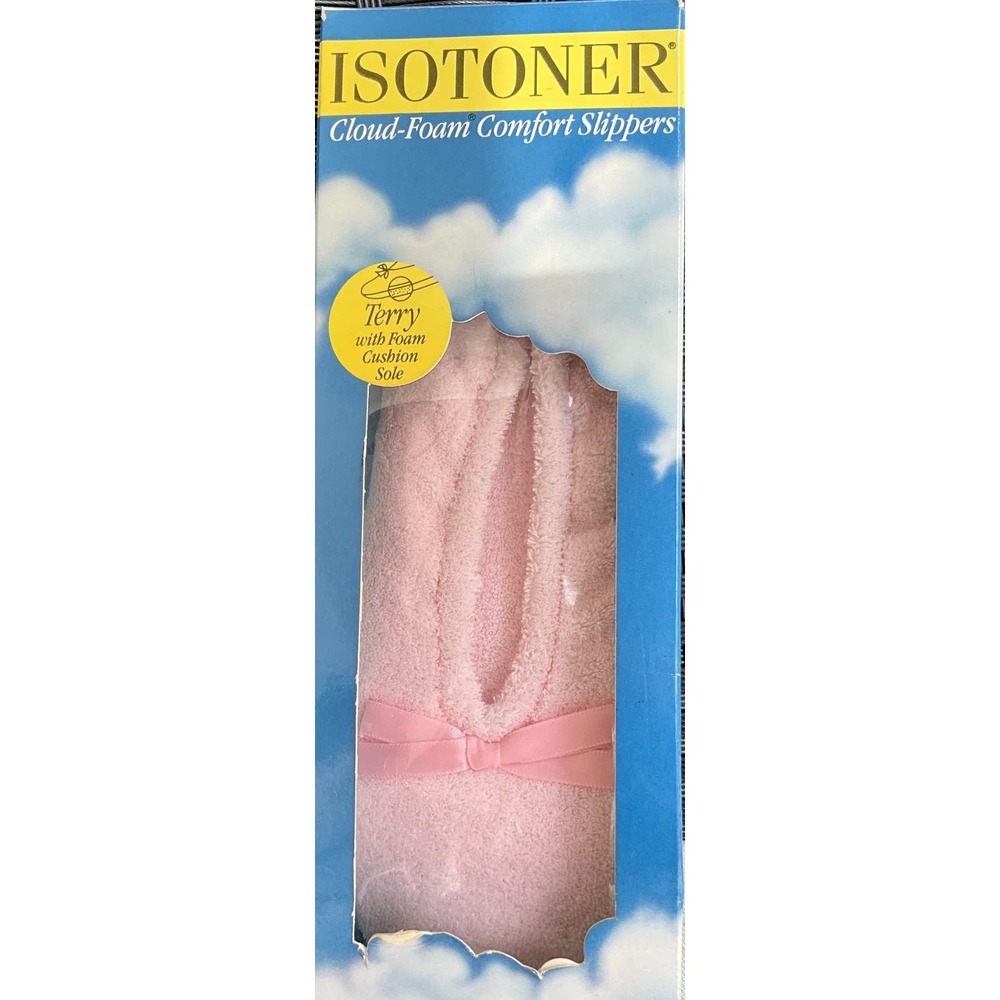 NOS Vintage ARIS ISOTONER SuPeR SoFt Slippers Baby PINK 8-9